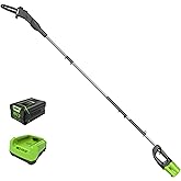 Greenworks 80V 10" Cordless Polesaw (Great For Pruning and Trimming Branches / 75+ Compatible Tools), 2.0Ah Battery and Charg
