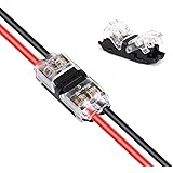 Low Voltage Wire Connectors, TYUMEN 12pcs 2 Pin 2 Way Universal Compact Wire I Shape Terminals, No Wire-Stripping Required, T