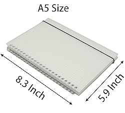 Yansanido Spiral Notebook, 3 Pcs A5 Thick Plastic