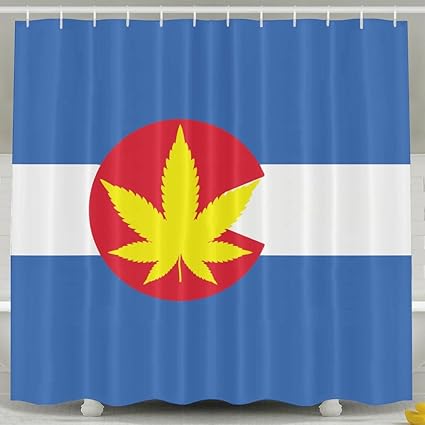  Colorado Marijuana Weed Shower Curtain Fabric