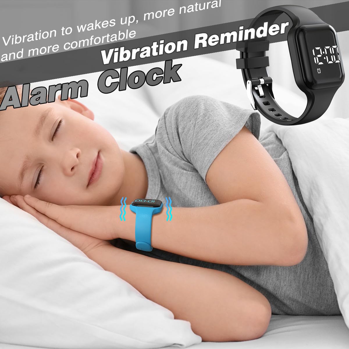 Kids LED Digital Watch, with Pedometer Step Counter, Waterproof, Sport Wristwatch, Calendar, Alarm Clock for Children Boys Girls Teens
