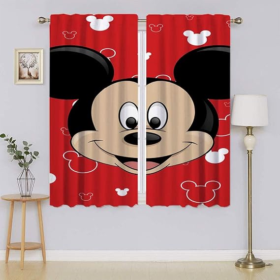 Amazon.com: Mickey-Mouse Wide Blackout Curtains,Microfiber Noise