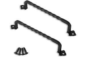 OVOV 2 Pack Barn Door Pull Handle Hardware for Wooden Garden Gate Shed Cabinet Door (9inch)