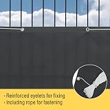 Sol Royal PES Balcony Screen 90x500cm Anthracite Waterproof Privacy Netting view 6