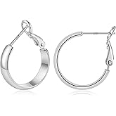 Gacimy 14K Gold Plated Hoop Earrings for Women, 14k Real Gold Plated with 925 Sterling Silver Post, Hypoallergenic Lightweight Thick Hoops Earrings for Women Trendy
