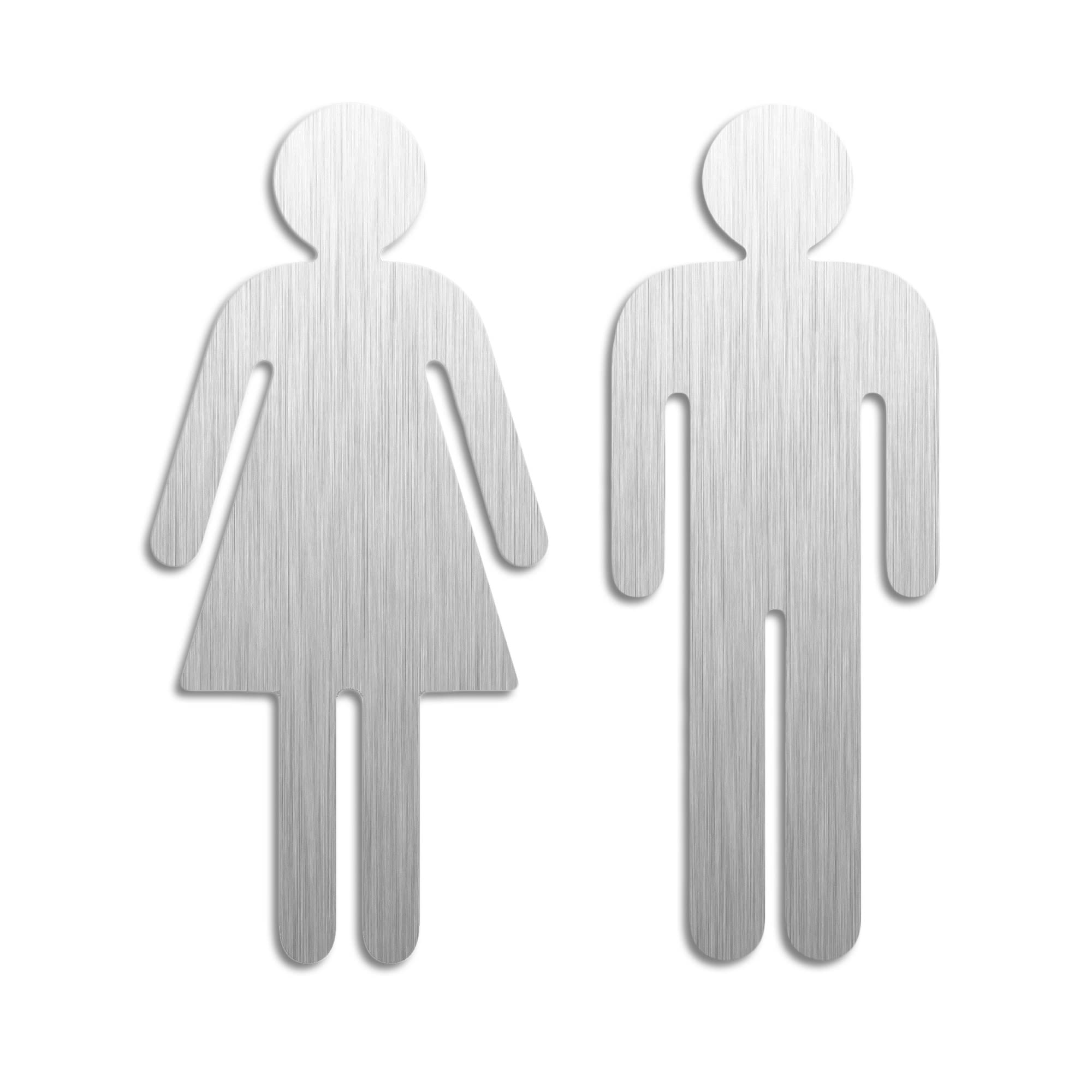 Toilet Sign Men Women Picto Stainless Steel Height 120 mm no. 1072