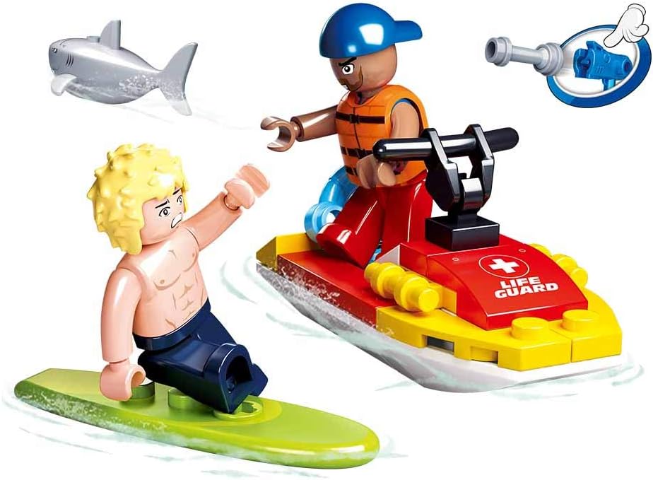 Sluban BEACH RESCUE - Jet Ski to the rescue, Medium, Multicolor - Image 4
