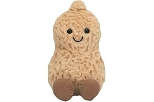 JEIIYCAT Aimery Cute Peanut Plush Toy, 6.5" Soft Stuffed Doll, Peanut Plushies Pillow Gifts for Kids Girlf Friend Birthday