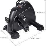 Uten Mini Exercise Bike Pedal Exerciser Indoor Gym Office Fit Black view 6