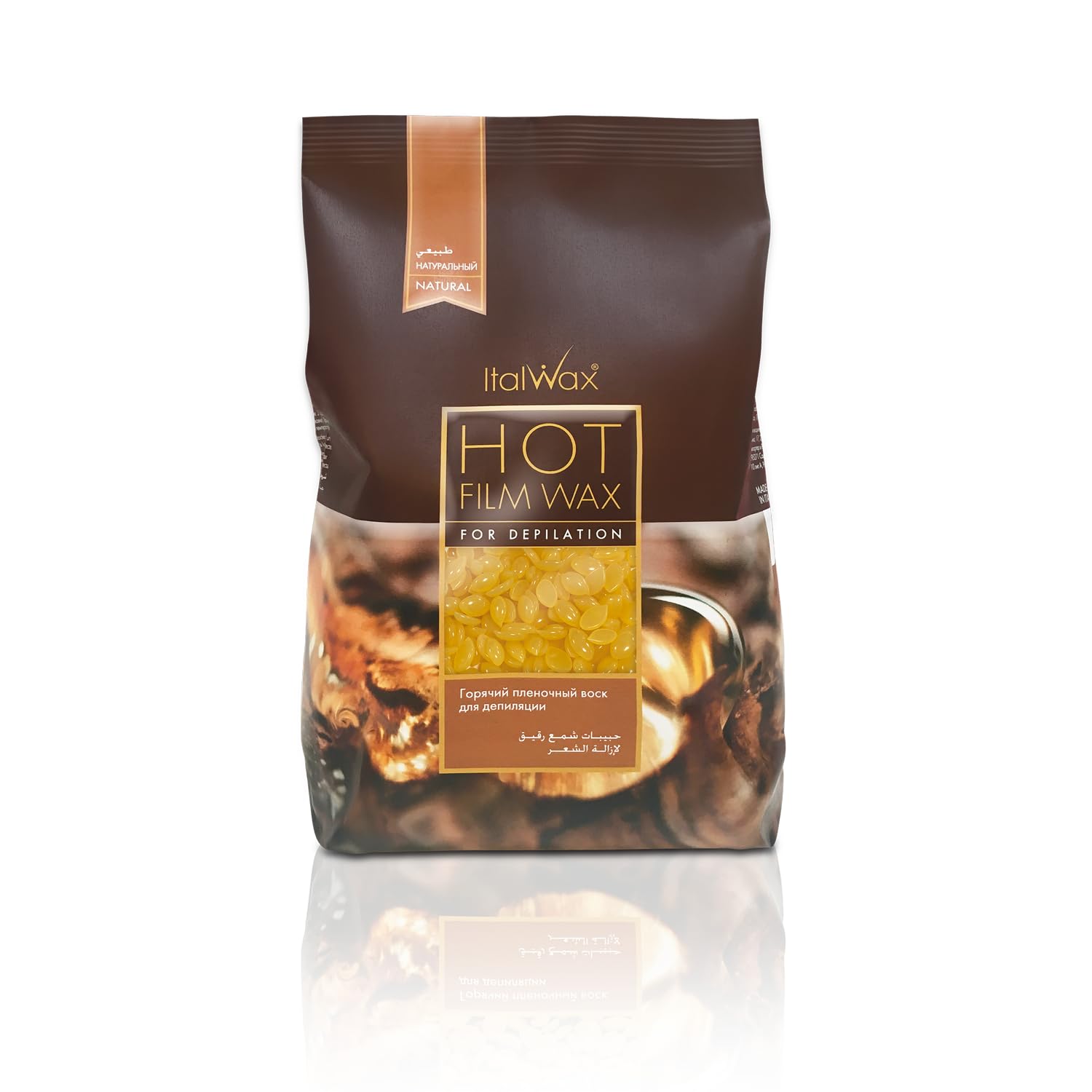 Italwax Natural 500 g - Waxing Beads for Hair Removal - Natural Formulation for All Skin Types - Unscented - Recommended for Bikini Area and Armpits