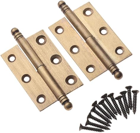 2 Piezas de Cajas de joyería de latón Antiguo Bisagras Decorativas