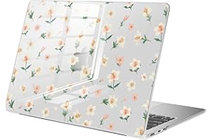BlHMCASE Compatible with MacBook Air 13 inch Case M1 A2337 A2179 A1932 2022 2021 2020 2019 Release, Cute Flower Floral Protec