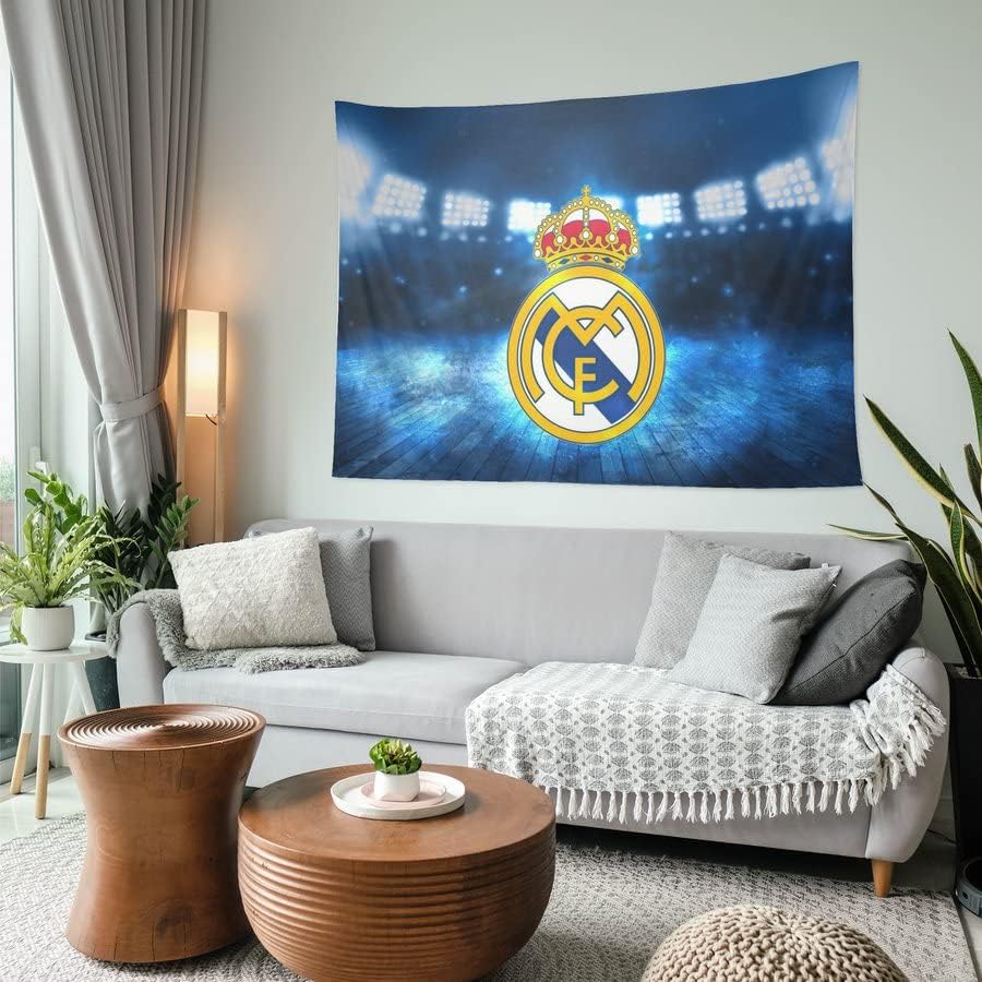 Tapestries - TMATUTA Real Madrid Football Hanging Tapestry for Wall Home Decor Real Madrid Poster Flag