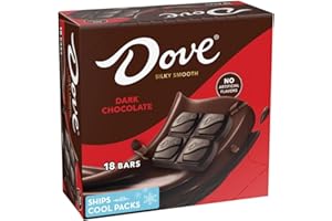 DOVE Candy Dark Chocolate Bars, Full Size, 1.44 oz (Pack of 18) Box