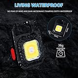 URAQT Mini LED COB Flashlight 1000 Lumens 7 Modes Keychain USB Rechargeable view 4