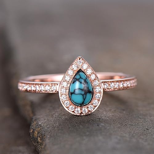 Resultado de imagen para engagement turquoise rings