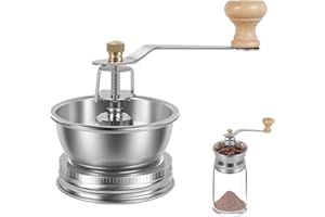 Mason Jar Coffee Grinder, Manual Coffee Grinder Lid Attachment for Wide Mouth Mason Jars, Stainless Steel Coffee Grinder Lid,