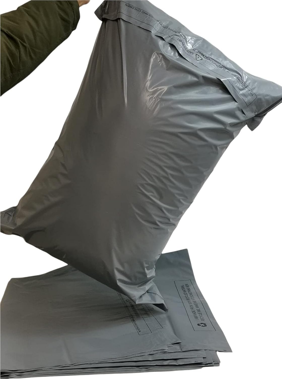 20 X 26 inch (10 Pack) Recycled Strong Grey Mailing Poly Postal Self Seal Bags Large to Small Mailing Bags Postage Packaging Assorted Mailers Posting Shipping Post Parcels Package Bags Various Sizes