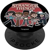 Stranger Things Group Shot Cartoons PopSockets Adhesive PopGrip