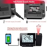 Youshiko Radio Control MSF UK Projection Alarm Clock Dual Alarms LCD Temp & view 6