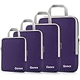 Gonex Compression Packing Cubes, 3pcs/4pcs Expandable Storage Travel Luggage Bags Organizers