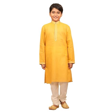 Solid Plain Kurta and Pyjama Set For Boys
