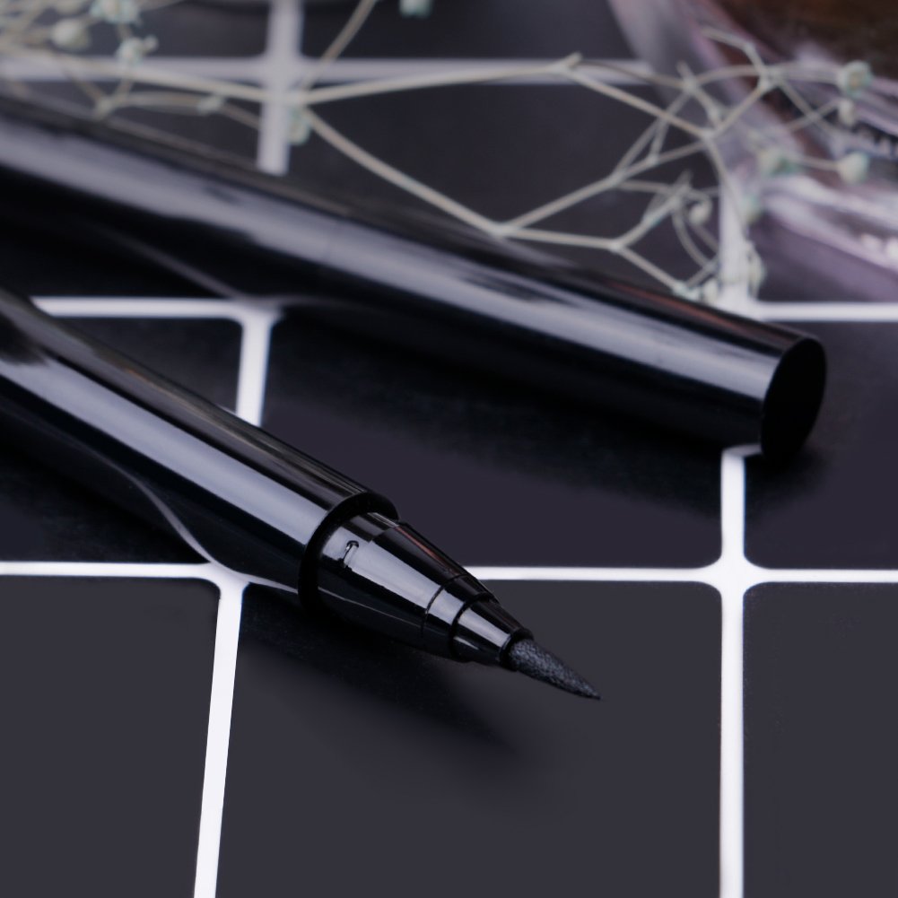 Docolor Liquid Eyeliner Pen Waterproof Smudge-proof Fast Dry Eye Makeup Gel for Wing or Cat Eye Black Color