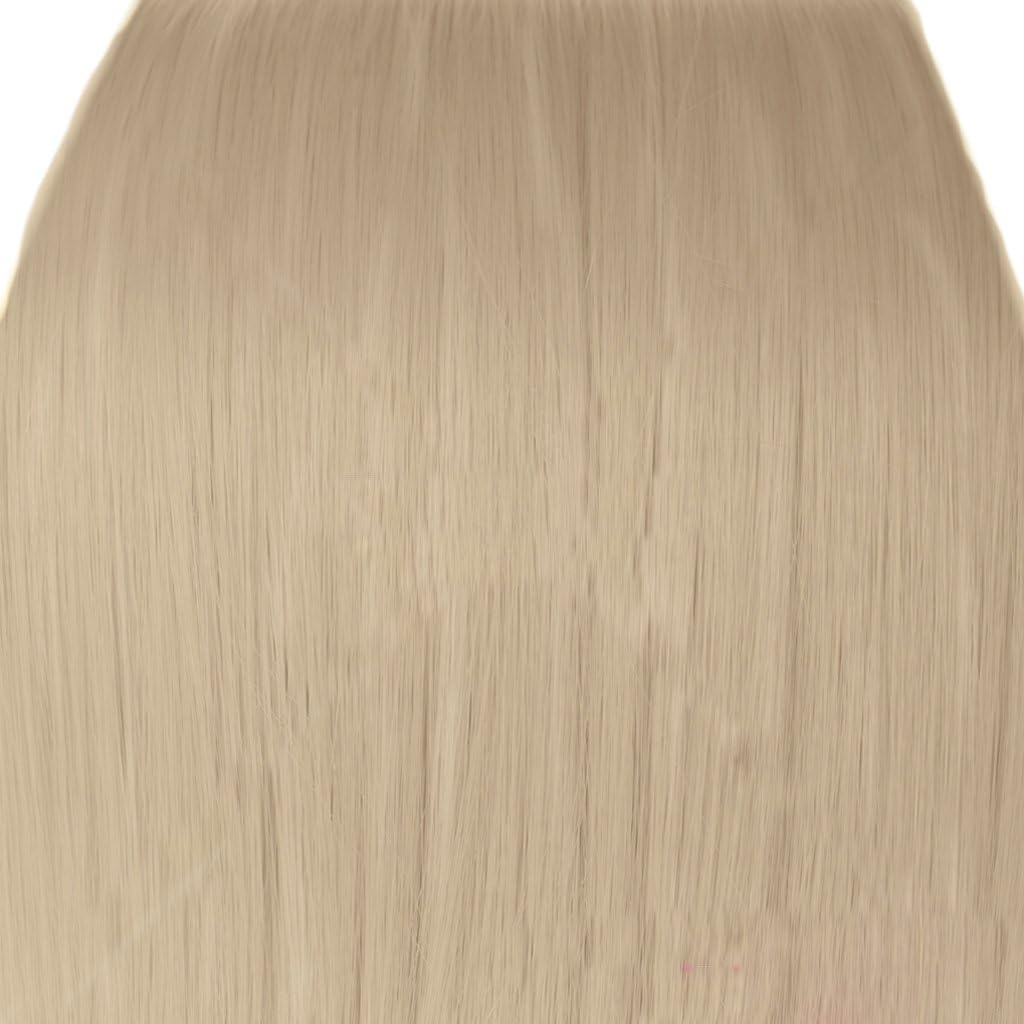 Clip in Hair Extensions - Champagne Blonde - Straight - 18 Inch / 46 cm - Full Head - 8 Pcs 120g - Heat Resistant Synthetic Fibre - Looks and Feels like Real Hair