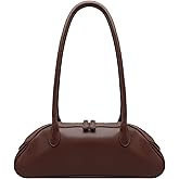 Trendy Swing Zip Shoulder Bag Women Vegan Leather Small Purse Mini Vintage Hobo Handbag for Work Daily Use