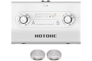 HOTONE Dual Footswitch Pedal Momentary 2-Way Pedal Foot Switch Controller Switch 6.35 mm (Ampero Switch+)