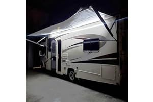 Seagenck RV Led Awning Party Light, Led Awning Strip Light for Camper Motorhome Travel Trailer Concession Stands Food Trucks, Light Up Canopy Area for BBQ Play Cards, 5m(16.4ft), Dc 12v, White