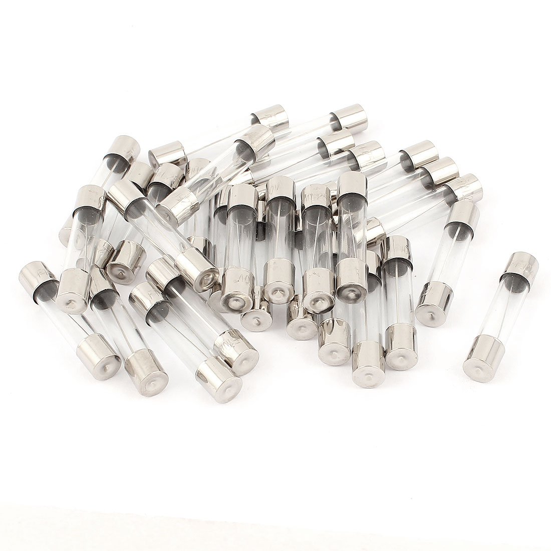 sourcingmap 250V 7A Fast Quick Blow Glass Tube Fuses 6mm x 30mm 20 Pcs