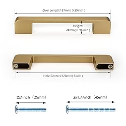 Lepatape 15 Pack Champagne Bronze Cabinet Pulls, 5