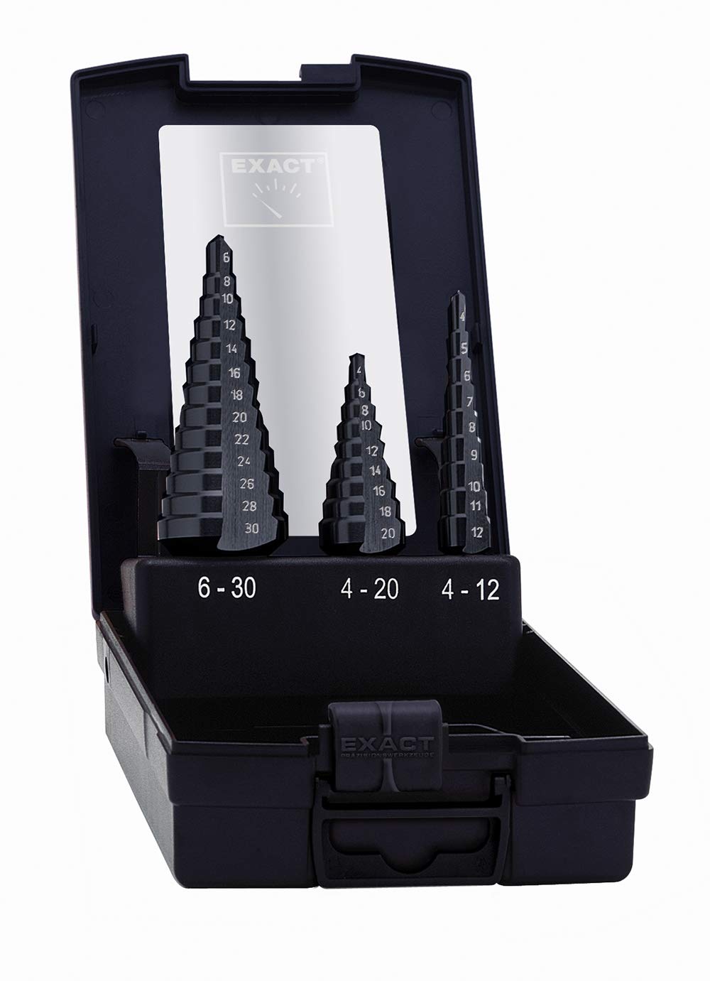 Exact 50071 Step Drill Set 4-12/4-20/6-30 mm HSS TiAlN Coating