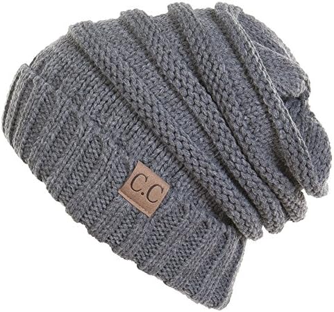 Funky JunqueTrendy Warm Oversized Chunky Soft Oversized Cable Knit Slouchy Beanie