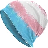 Transgender Pride Flag Multifunction Beanie Hat for Men Women Fashion Scarf Soft Stretch Skull Cap