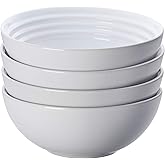 Le Creuset Stoneware Set of 4 Soup Bowls, 22 oz. (6.25") each, White