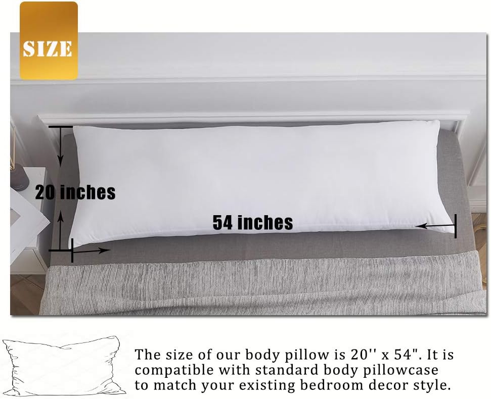 Decroom Full Body Pillow Insert for Adults,Soft Long Hug Pillows for Bed with Mirofiber Filling,20-by-54 Inch: Kitchen & Dining