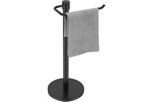 Stainless Steel Towel Rack Stand Matte Black Countertop Hand Towel Holder for Bathroom Kitchen RV Stable Base Standing Towel 
