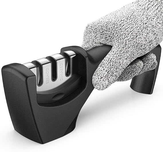 Kitchen Kinfe Sharpener, 2020 Best Upgraded 3Stage Blade Senzu