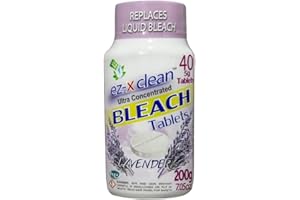 EZ-X CLEAN Ultra Concentrated Water Activated Bleach Tablets for Laundry and Multipurpose Cleaning. 40 Tablets 7.05 OZ Phosphate Free Replaces Liquid BLEACHES (Lavender)