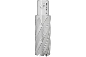 Accusize Industrial Tools 1'' Cutting Dia x 3/4'' Weldon Shank x 2'' Cutting Depth, H.S.S. Annular Cutter, 2081-2021