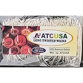 Indian Puja Cotton Wicks Religious Long Jyot Bati Akhand Oil Lamp Diya Diwali Lighting Christmas decor lighting - Twisted Wic