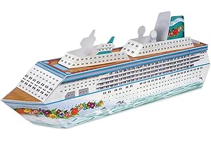 Beistle 3-D Cruise Ship Table Centerpiece, 13.25" x 4.5" - Around The World, Bon Voyage Party Supplies, Nautical Table Decor