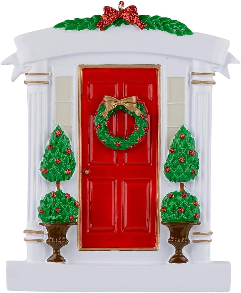 WorldWide Red Door Personalized Christmas Ornament