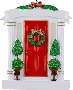 WorldWide Red Door Personalized Christmas Ornament