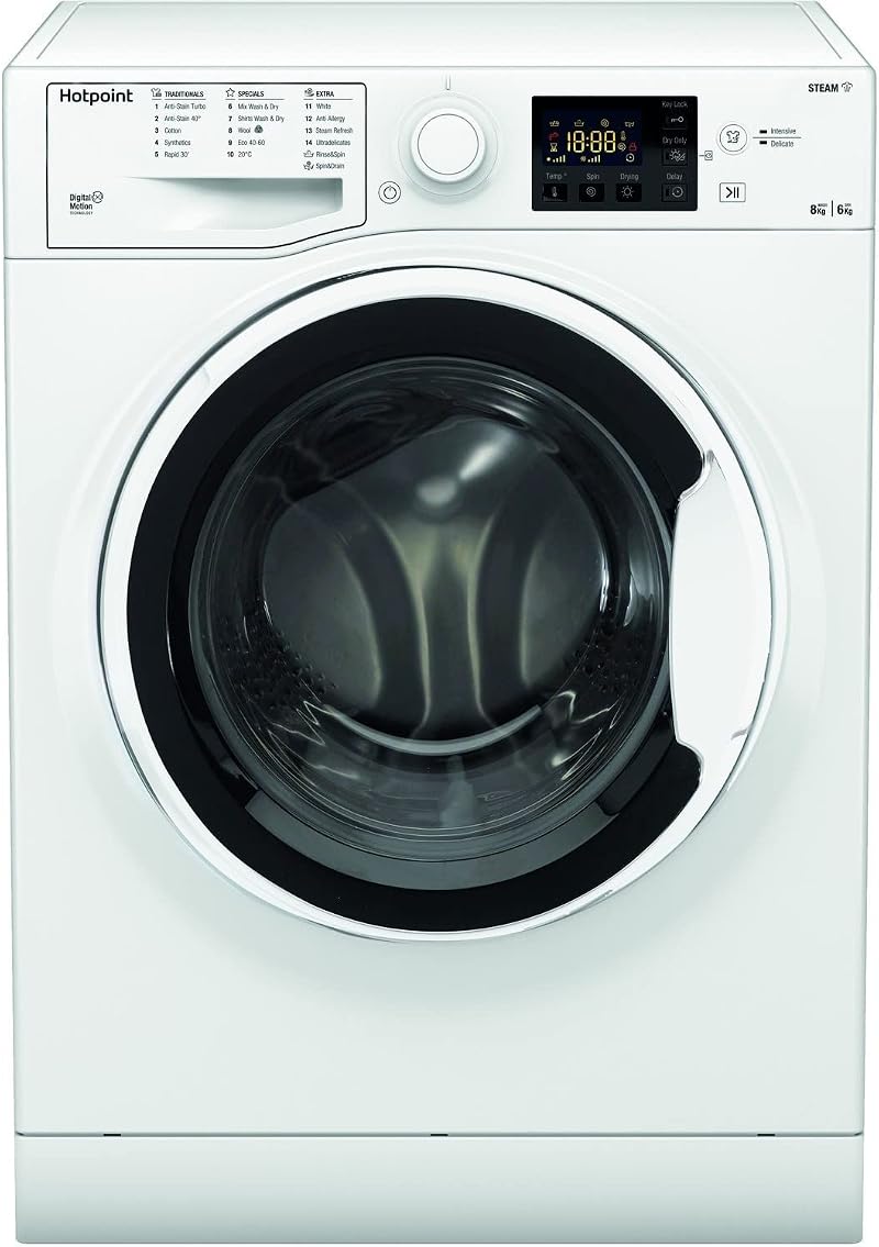Hotpoint Futura 8kg Wash 6kg Dry Freestanding Washer Dryer 1400rpm White