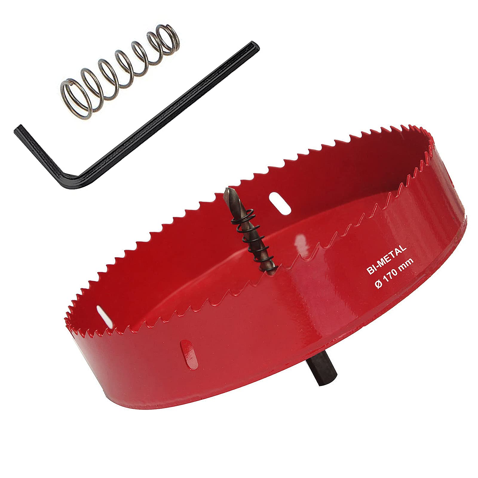 SagaSave 170mm HSS Bi-Metal Hole Saw with Corn Hole Drilling Cutter, Hole Cutter for Stainless Steel,Metal,Wood,Plastic,Drywall,Fiberboard,6.69inch 1PCS