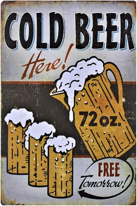 Fairylove Blechschilder Metallkunst Wand Dekoration Bier Drucken Kaffee Pub Bar Zubehor Vintage Poster Eisenmalerei Industrieller Wind Retro Blechschilder 30cm Amazon De Kuche Haushalt