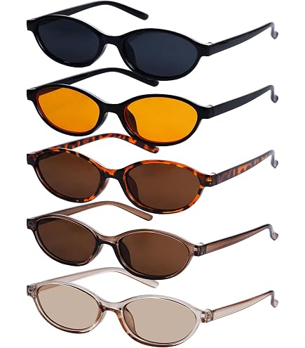 Amazon.com: Frienda 3 Pair Retro Oval Sunglasses for Women  display picture 1